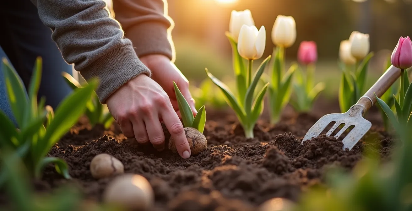 Vue panoramique d'un massif montrant l'évolution des couleurs au fil des quatre saisons